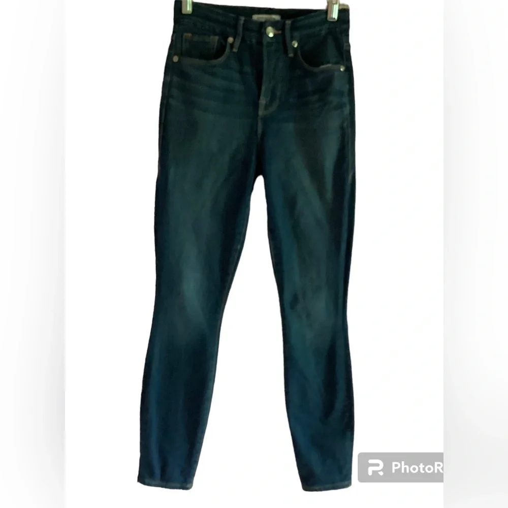 GOOD AMERICAN GOOD WAIST SKINNY CROP JEANS - Picture 2 of 15